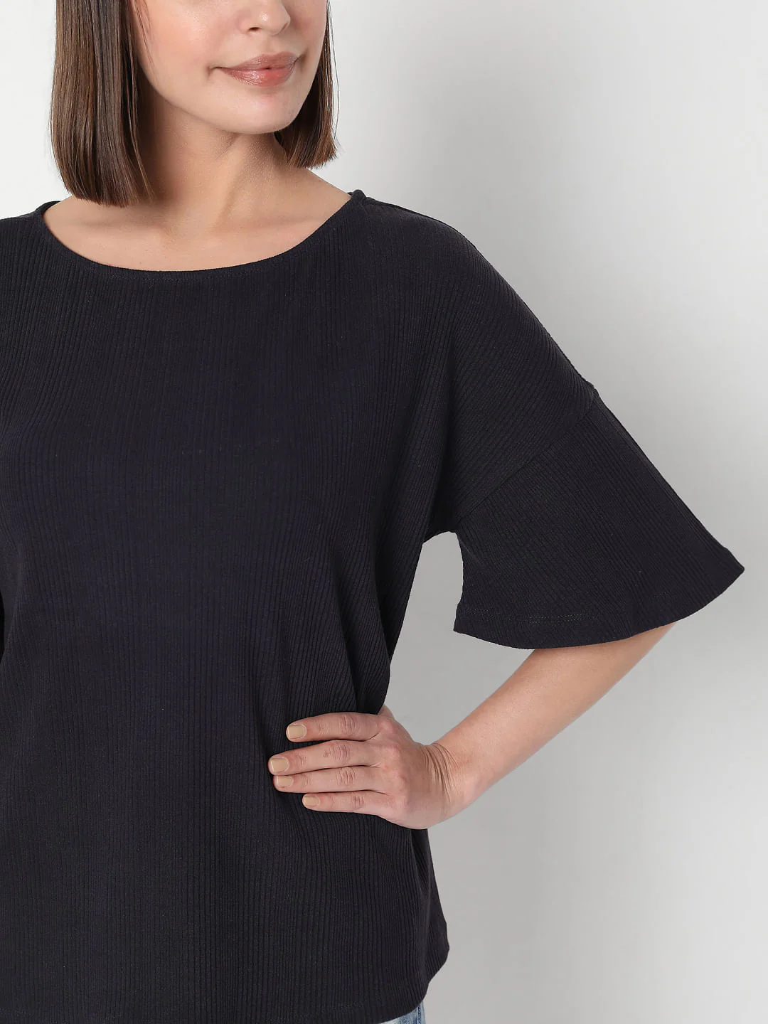 Blue Knit T-Shirt - Image 6