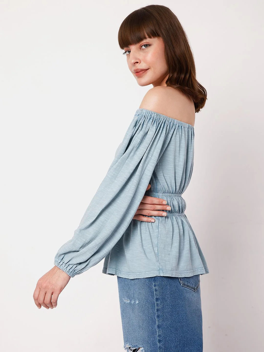 Blue Off-Shoulder Top - Image 3