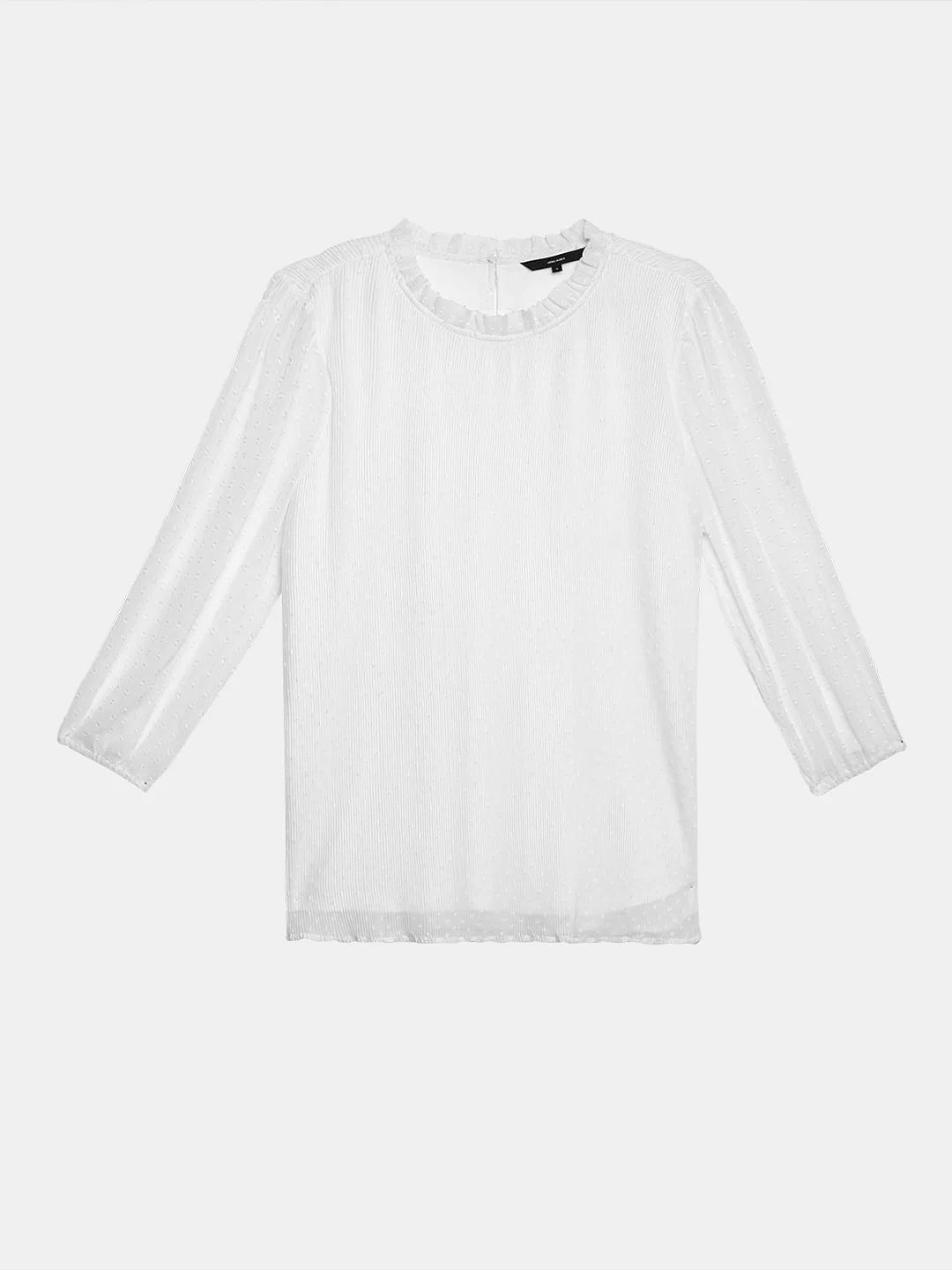 Curve White Printed Top - Image 7