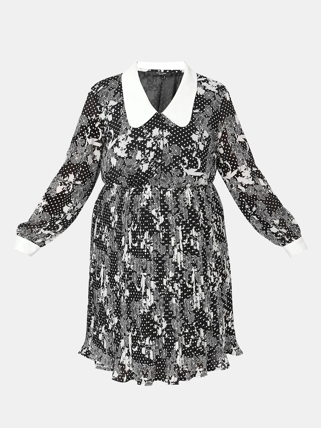 Curve Black Floral Fit & Flare Dress - Image 7