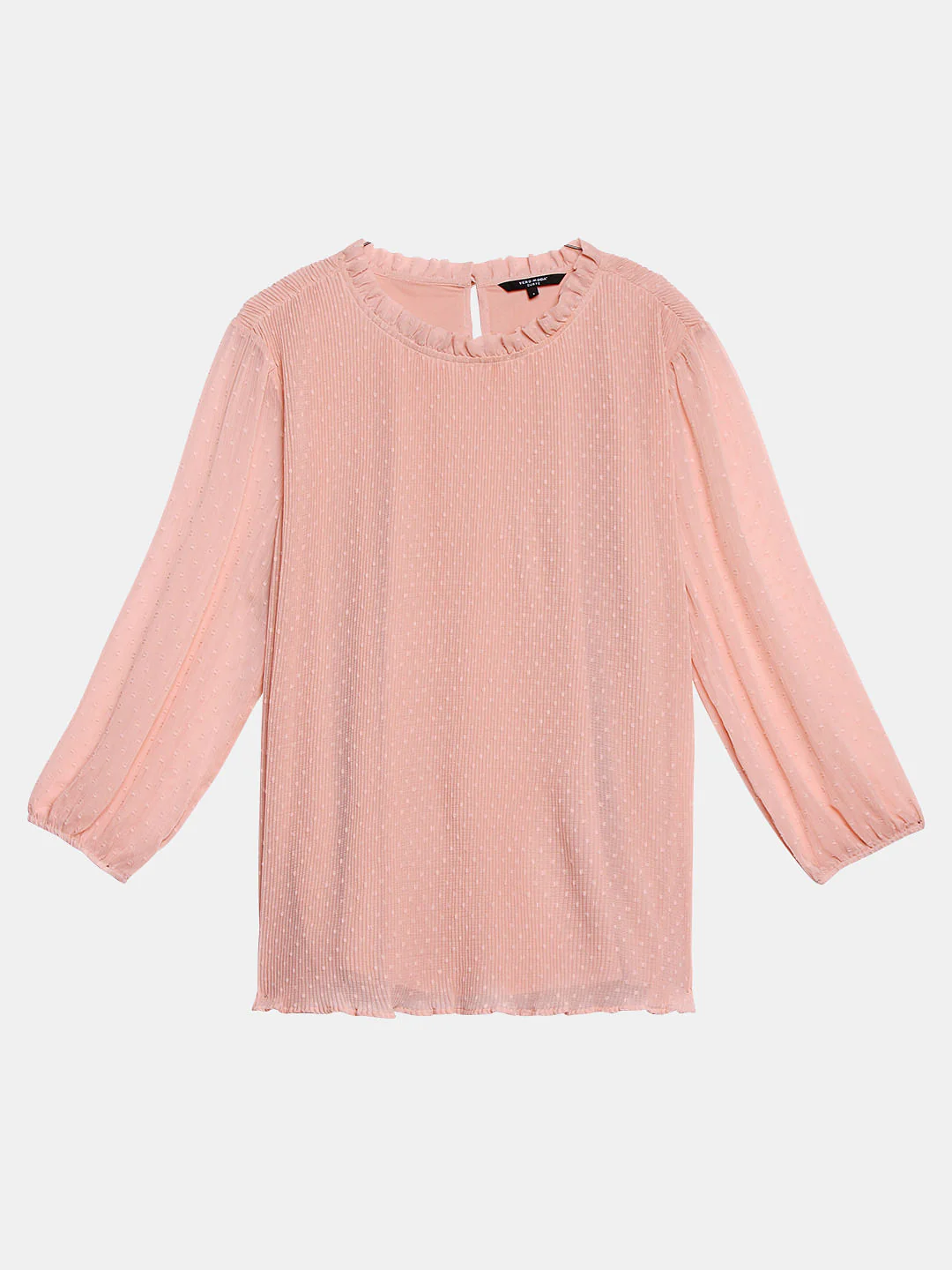 Curve Pink Ruffle Detail Top - Image 7
