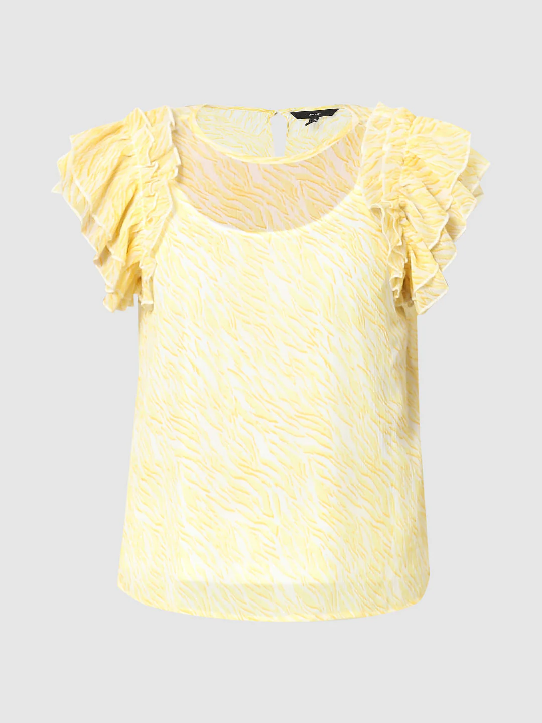 Yellow Abstract Print Top - Image 6