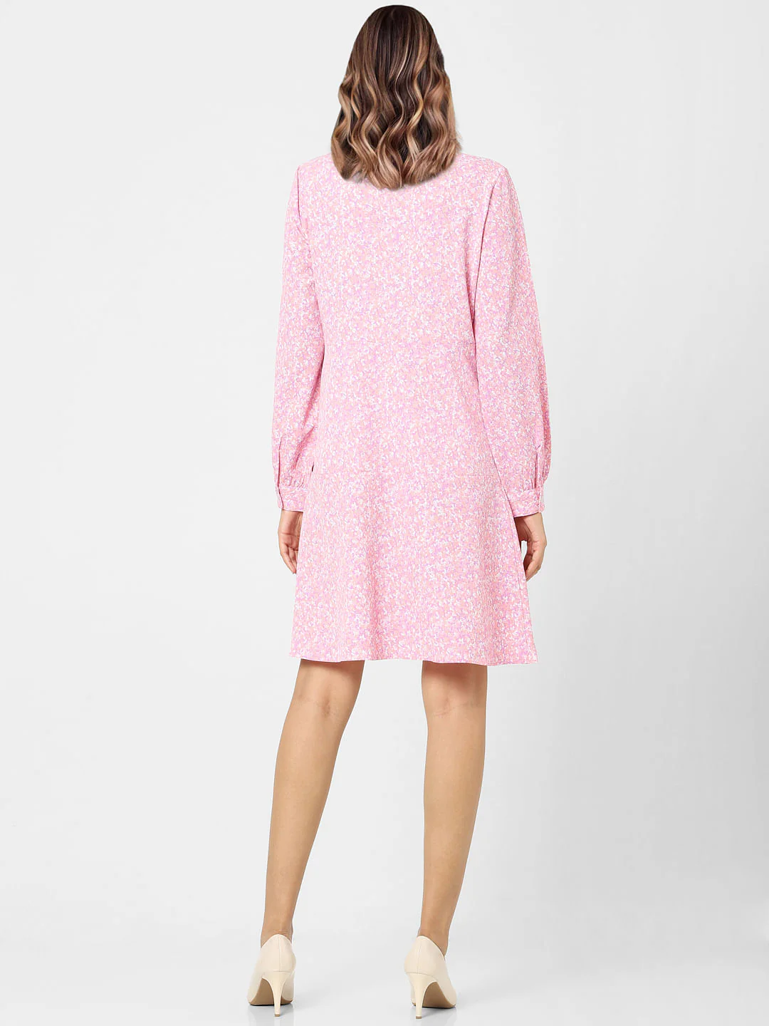 Lilac Floral Print Shift Dress - Image 3