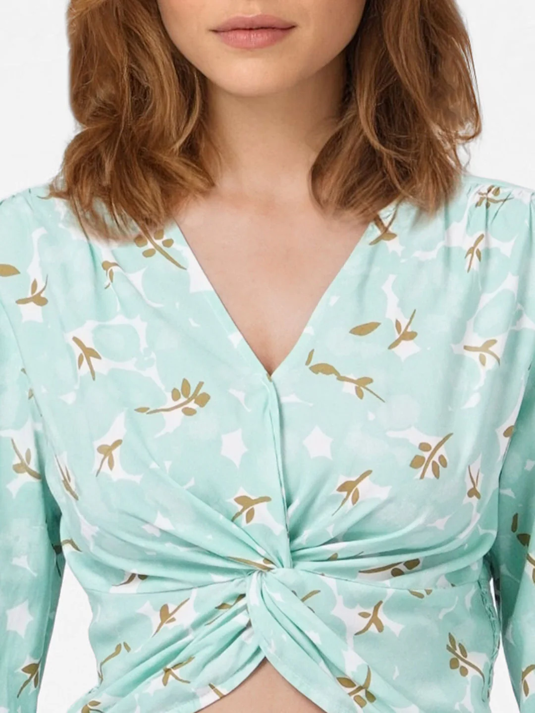 Green Abstract Print Top - Image 4