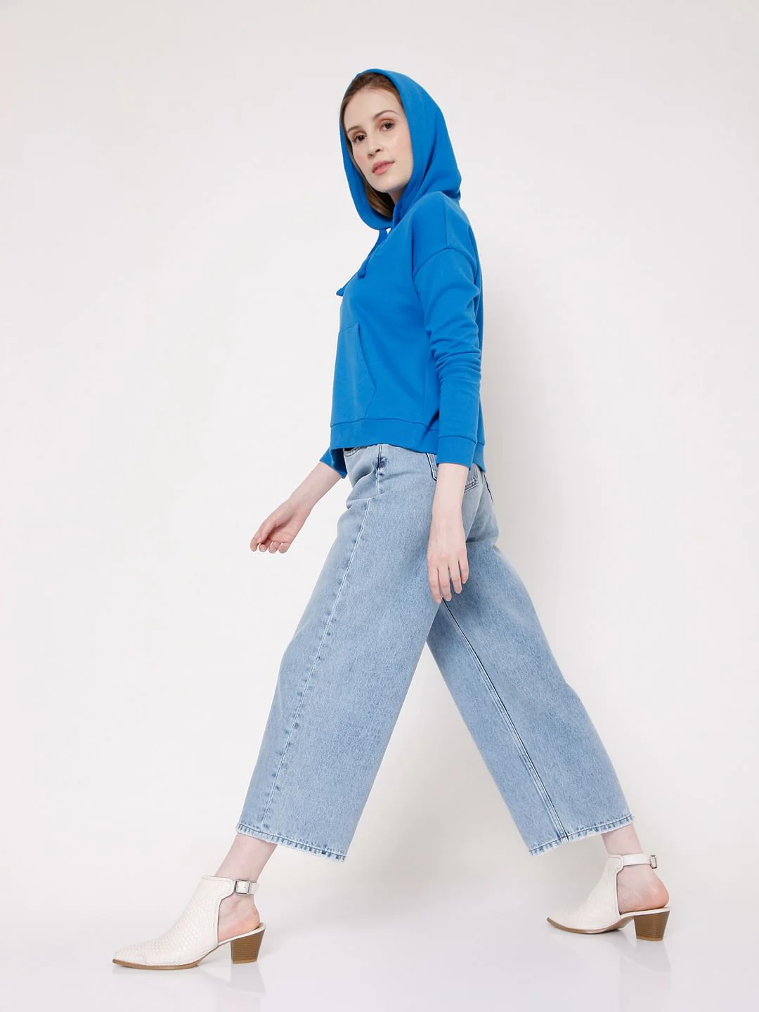 Blue High Rise Flared Jeans