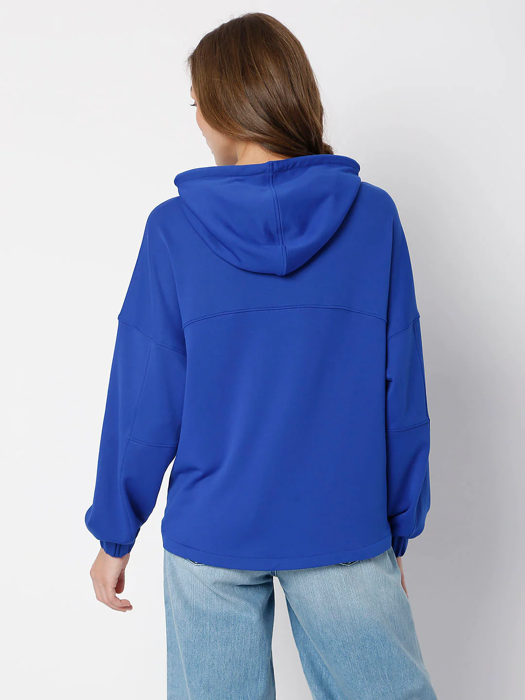 Blue Hooded Co-Ord Set Sweatshirt - Image 4