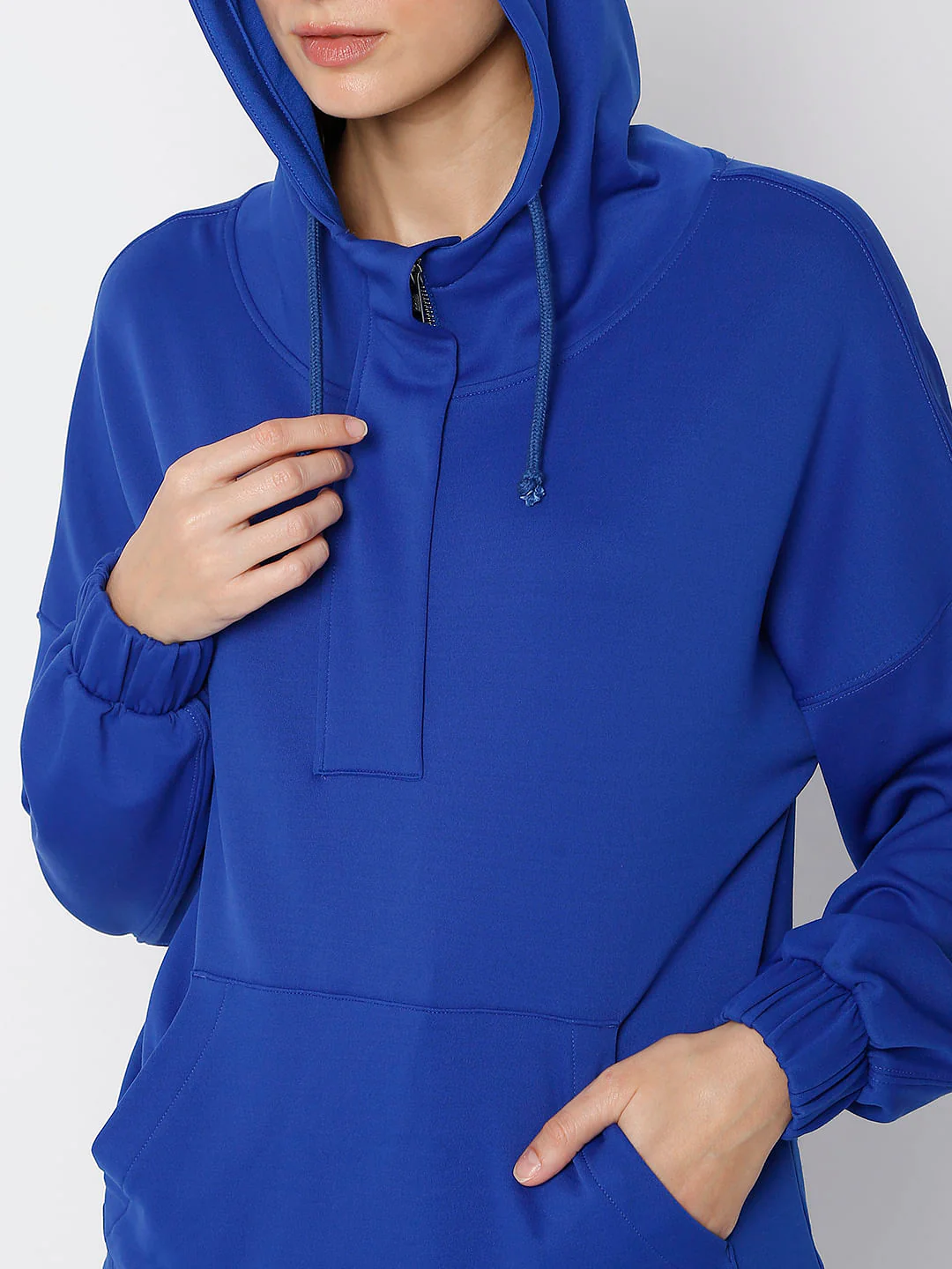 Blue Hooded Co-Ord Set Sweatshirt - Image 6