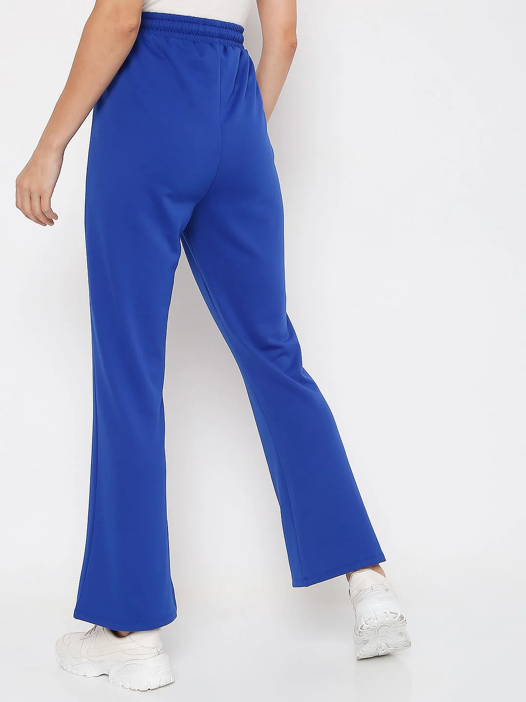 Blue High Rise Co-Ord Set Flared Pants - Image 4