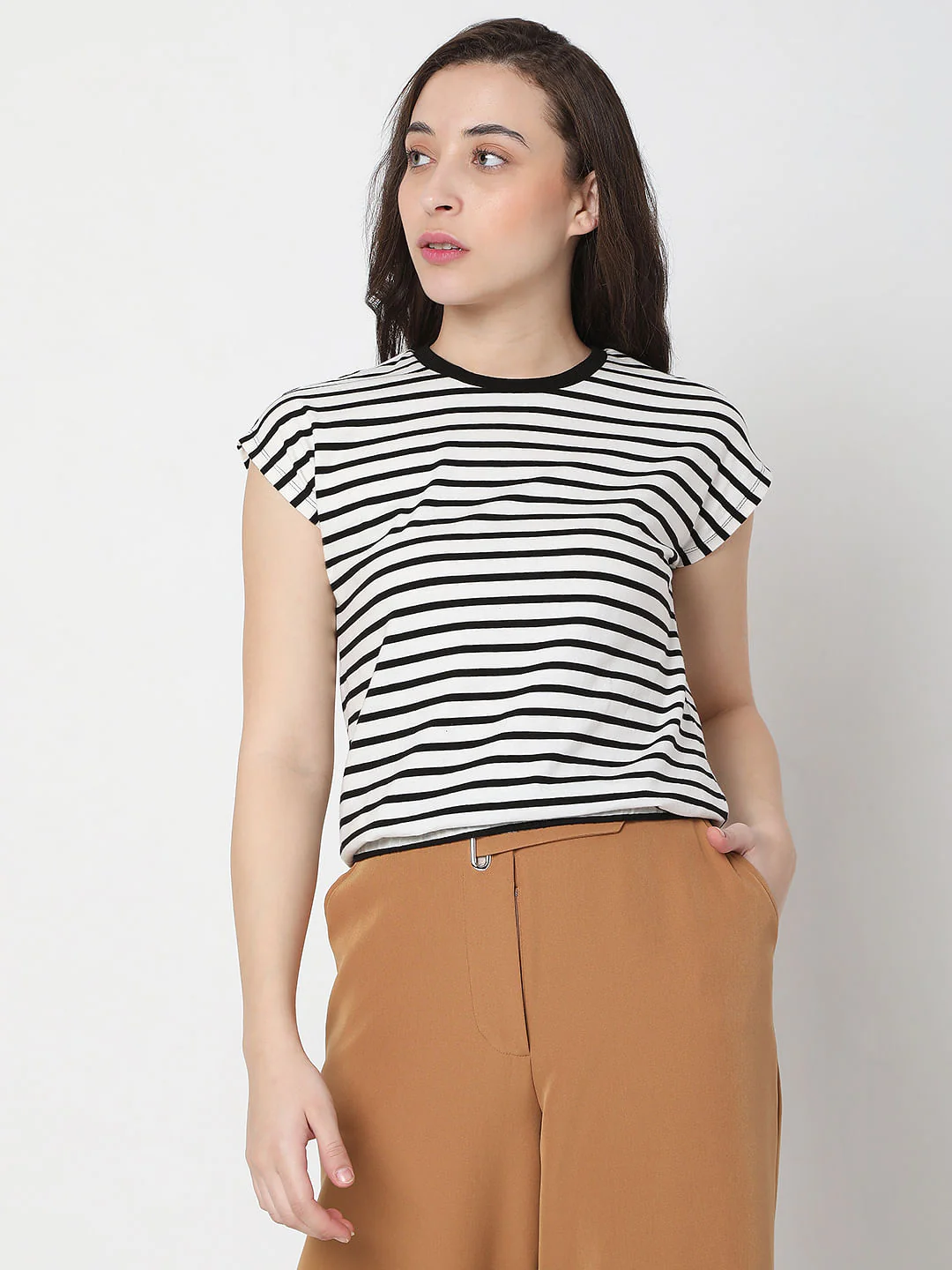 White Striped T-Shirt - Image 2