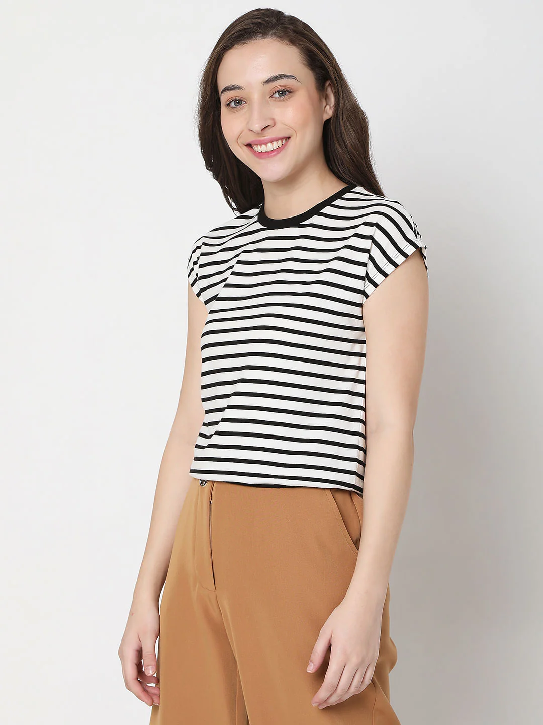 White Striped T-Shirt - Image 3