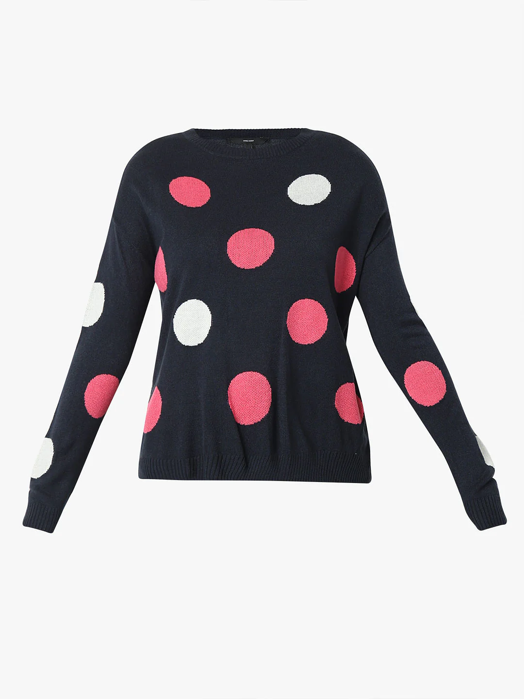 Navy Blue Polka Dot Pullover - Image 7