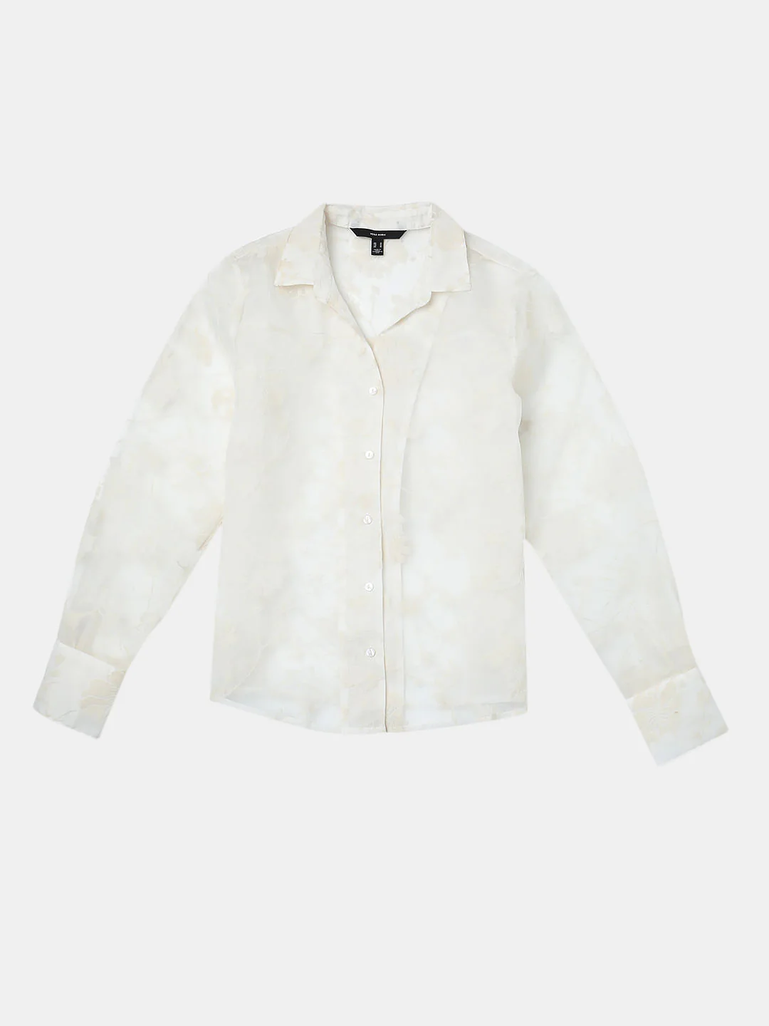 White Floral Sheer Shirt - Image 7