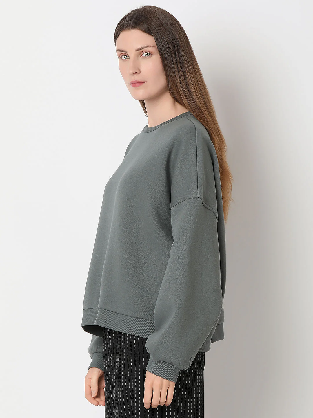 Green Relaxed Sweatshirt - Image 3