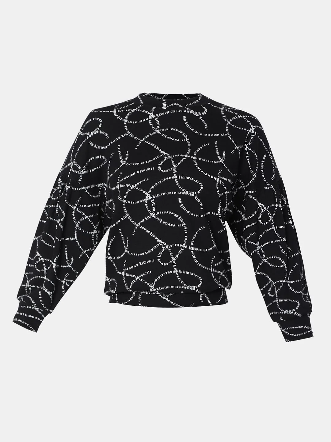 Black Printed Co-Ord Sweatshirt - Image 7