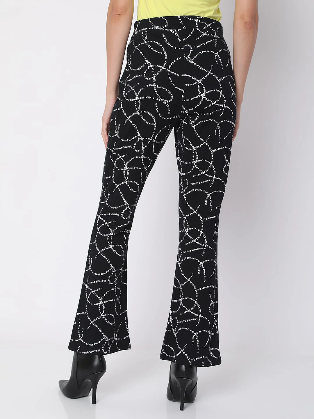 Black High Rise Printed Co-Ord Pants - Image 4