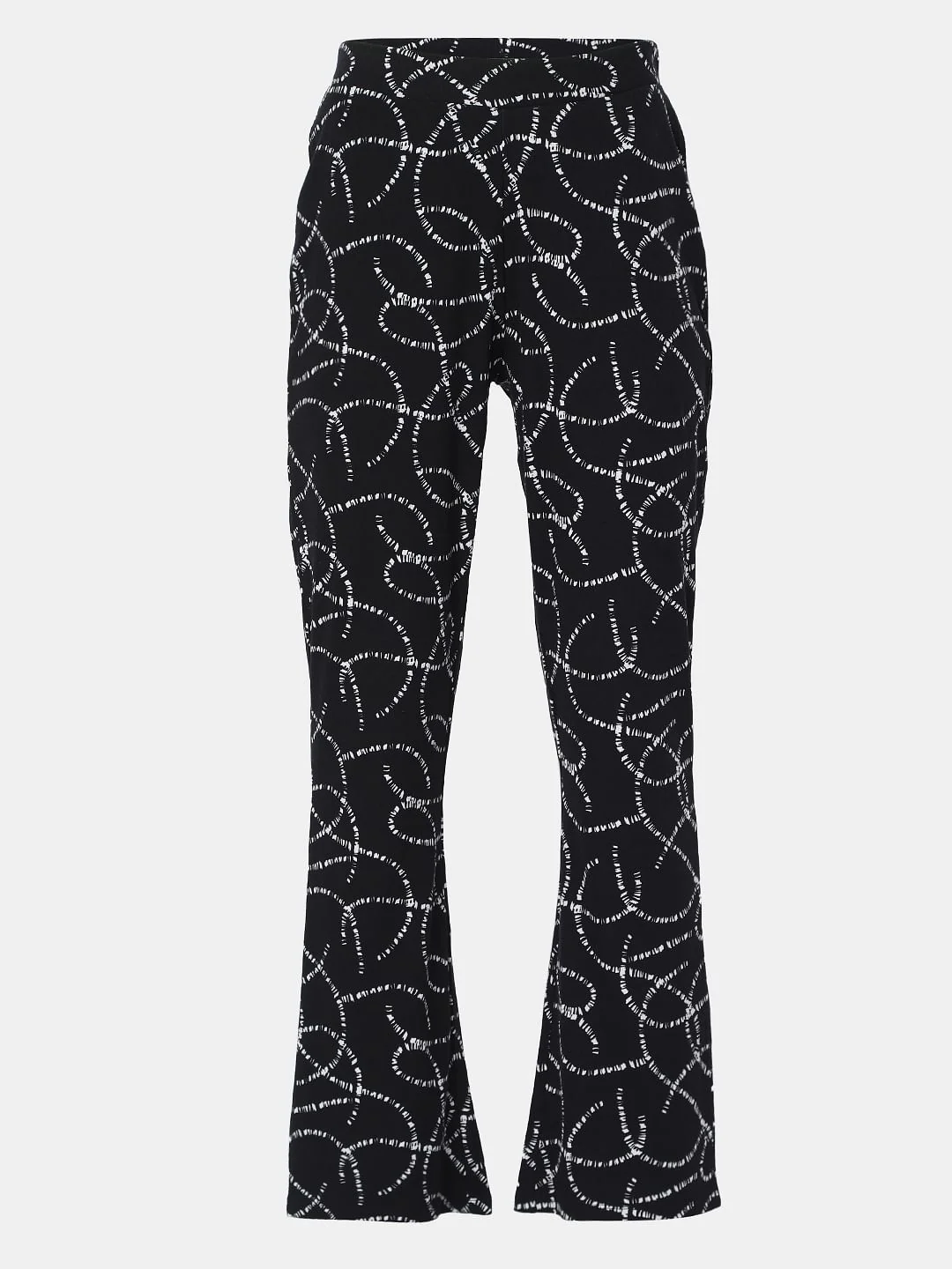Black High Rise Printed Co-Ord Pants - Image 7