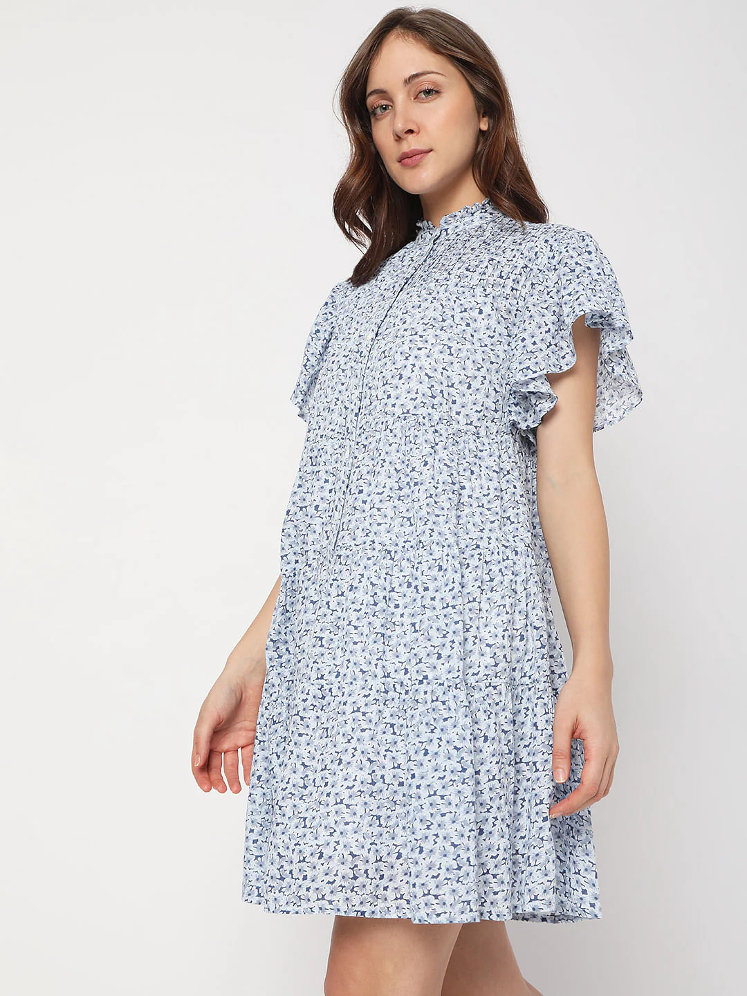 White Floral Shift Dress - Image 3