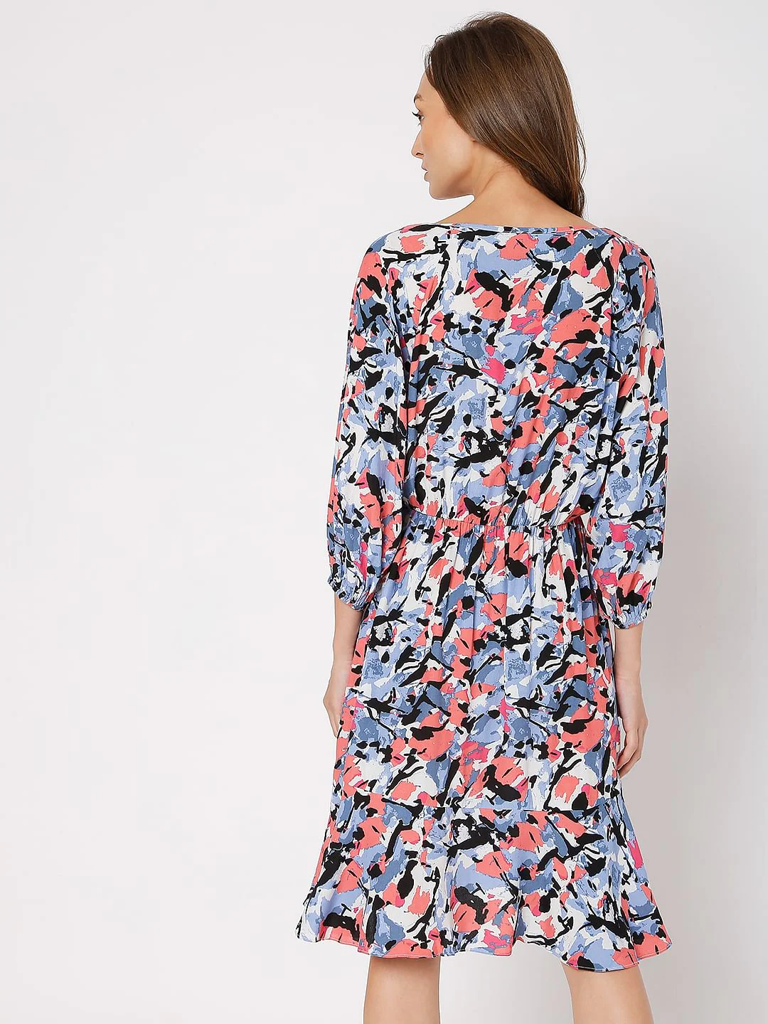 Multi-Colour Wrap Dress - Image 4