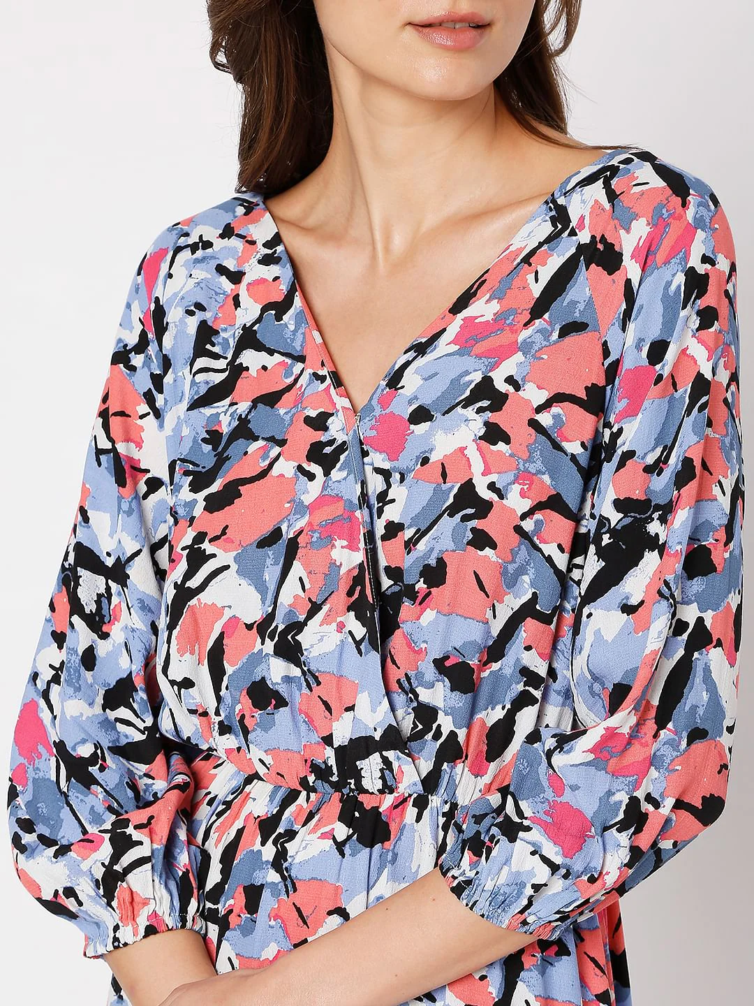 Multi-Colour Wrap Dress - Image 6