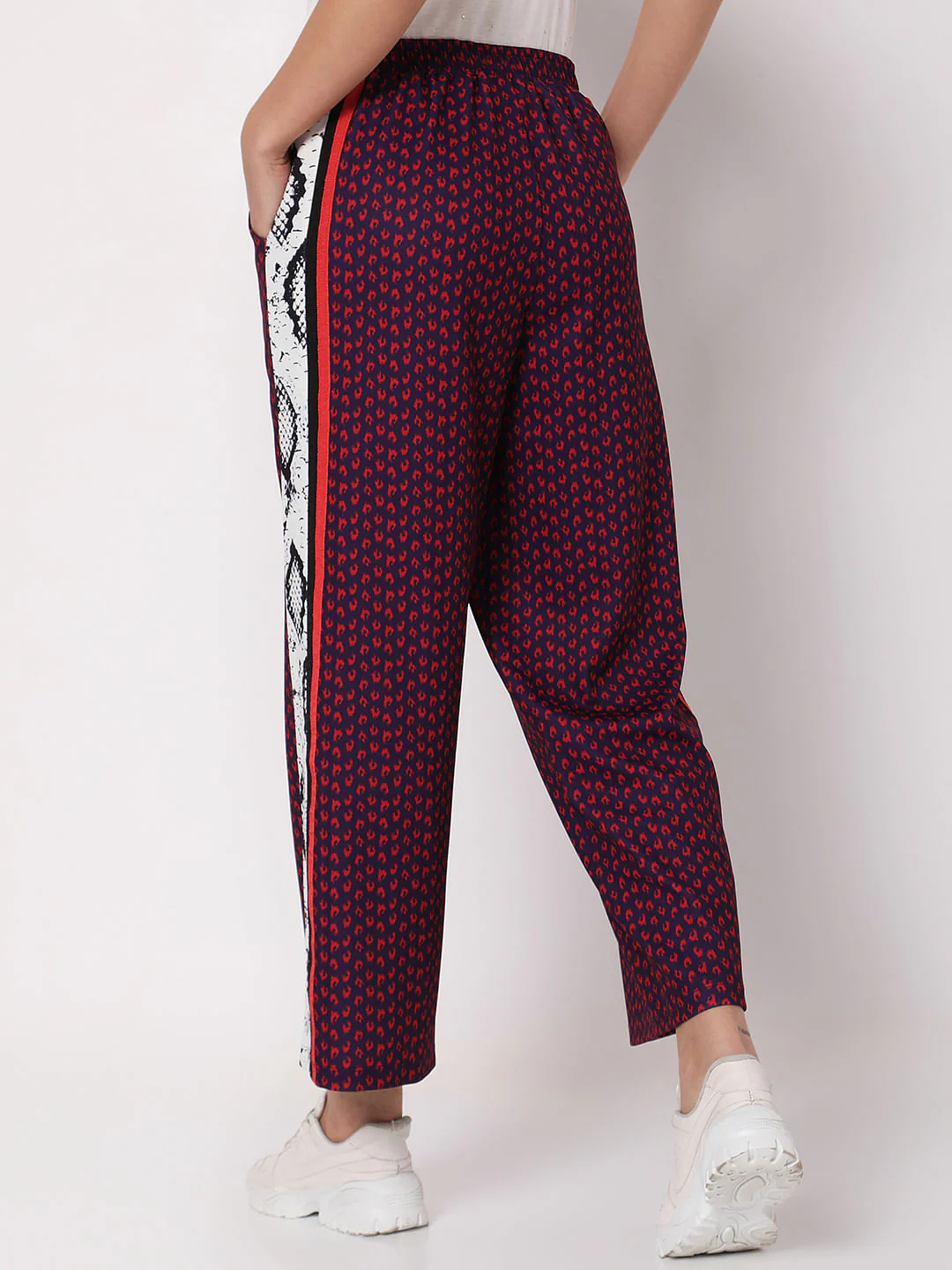 Purple Printed Wide Leg Co-Ord Set Sweatpants - Image 4