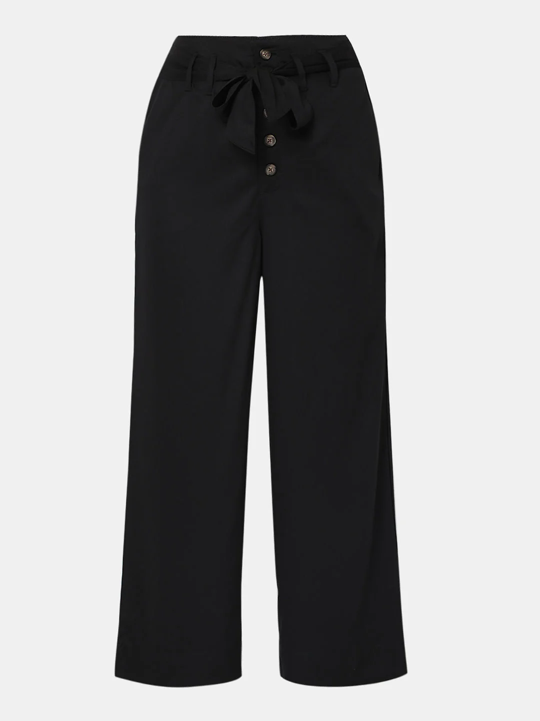 Black High Rise Wide Leg Pants - Image 7
