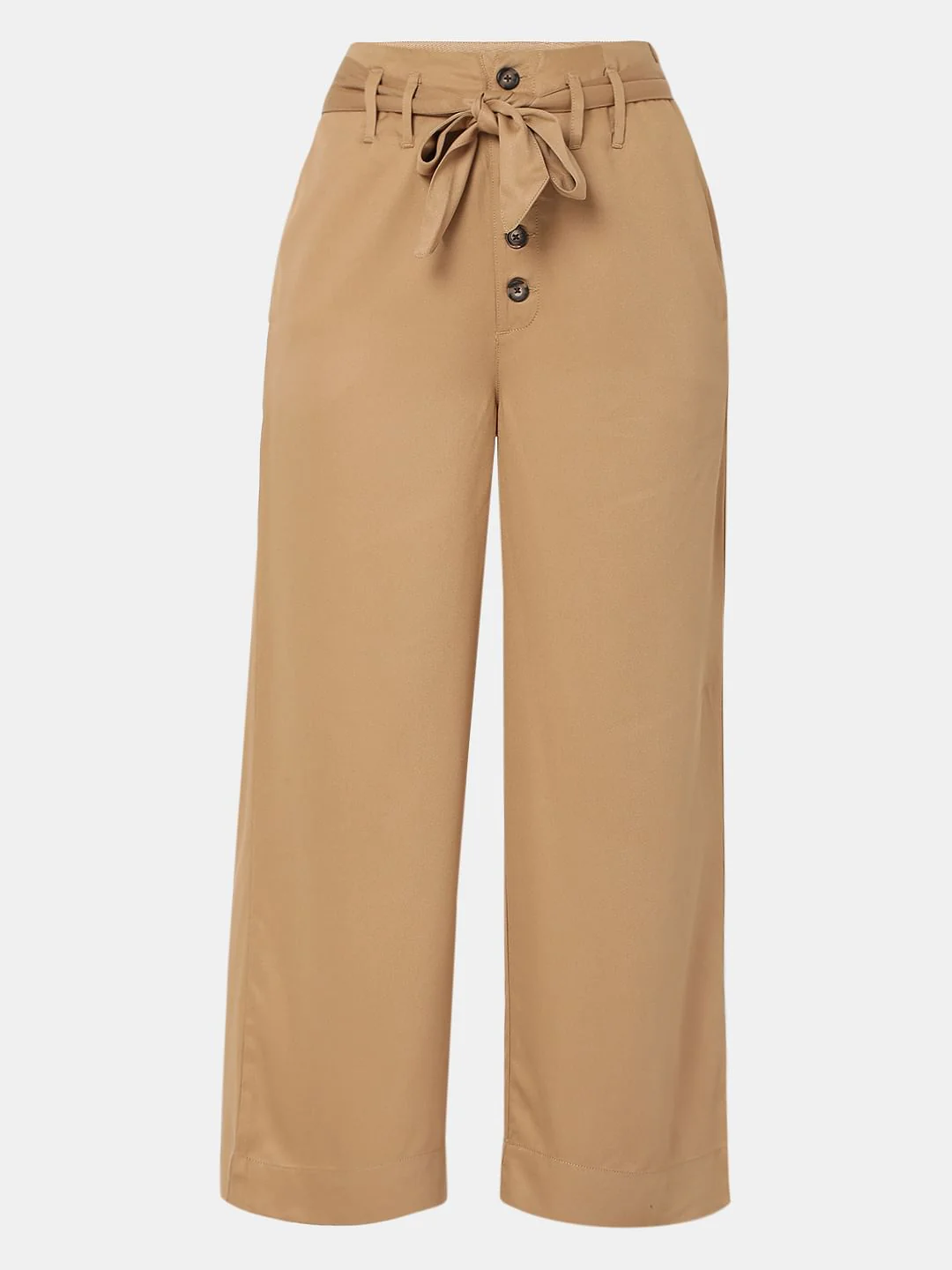 Brown High Rise Wide Leg Pants - Image 7