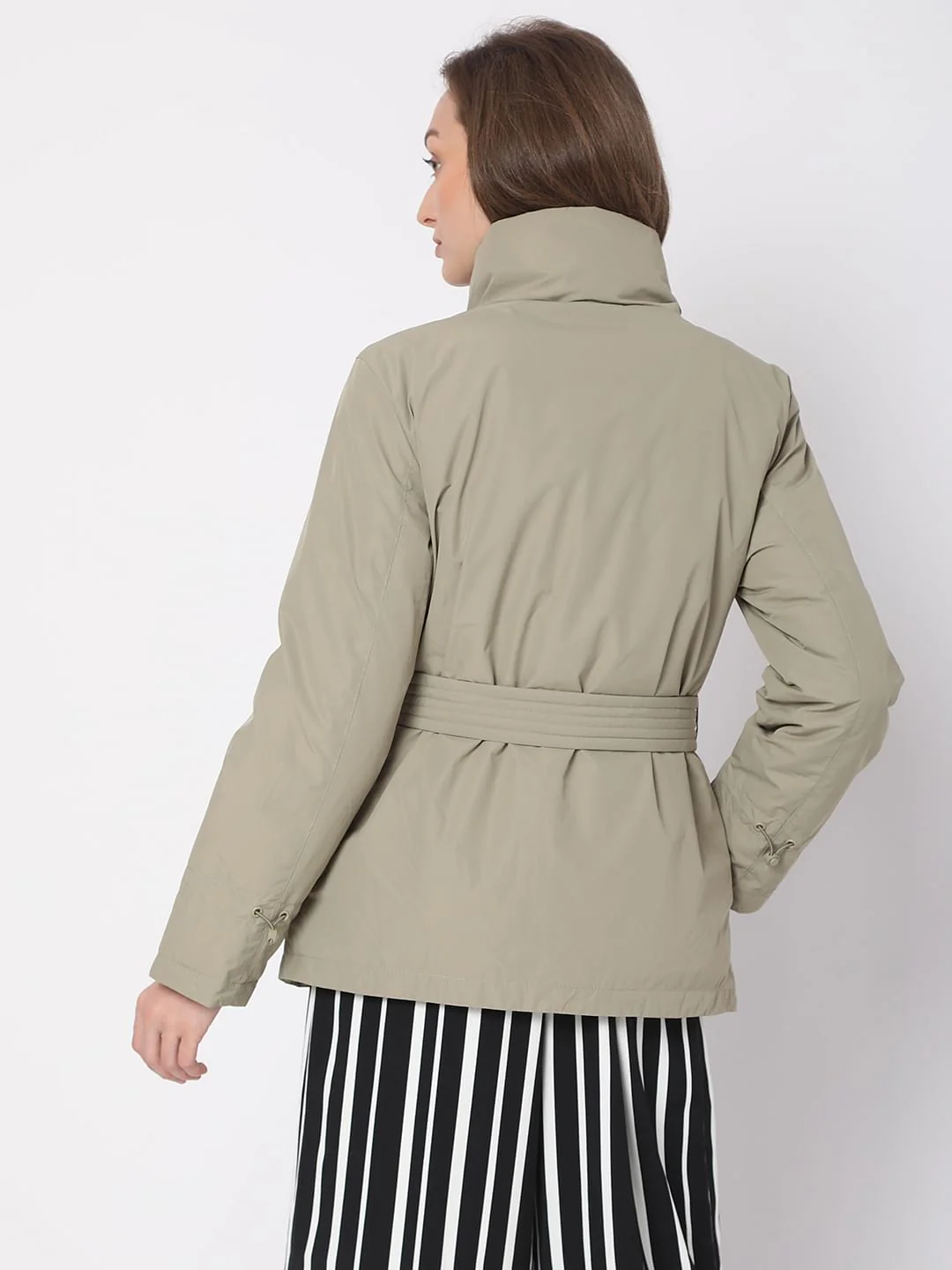 Grey High Neck Jacket - Image 4