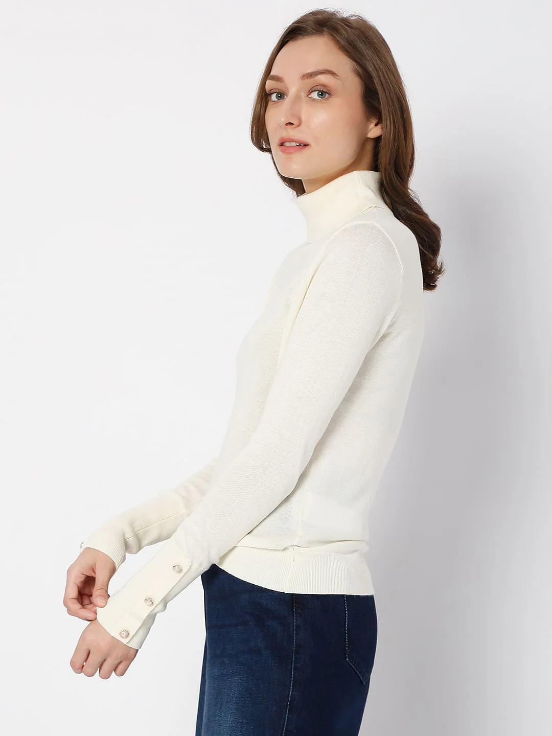 Off-White Roll Neck Sweater - Image 3