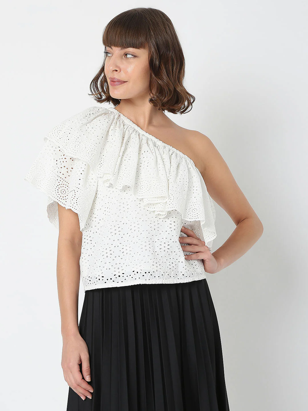 White One-Shoulder Top - Image 2