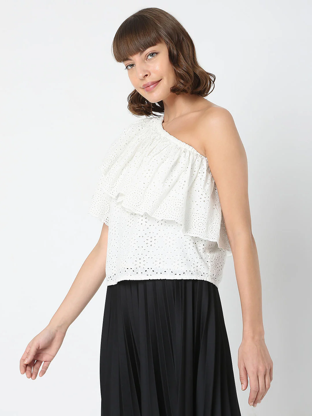 White One-Shoulder Top - Image 3