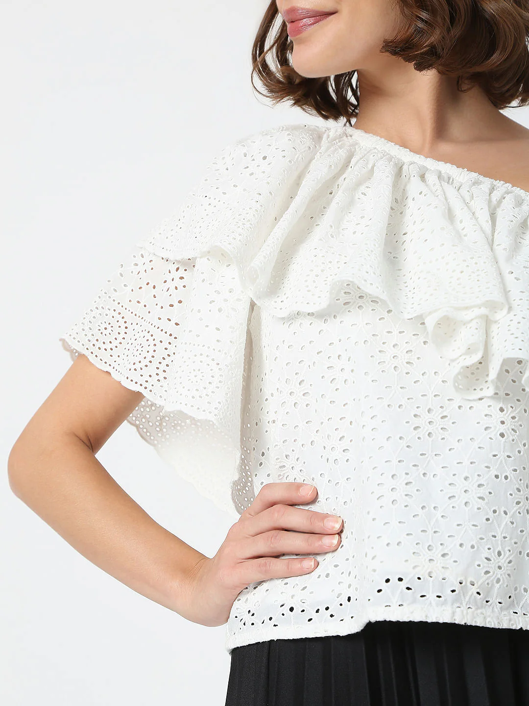 White One-Shoulder Top - Image 6