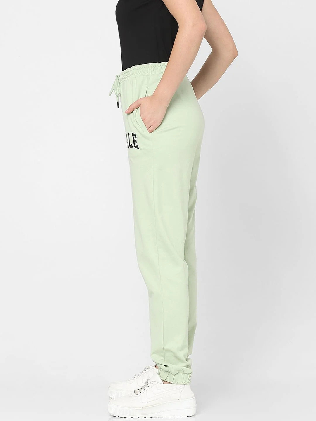 Green High Rise Co-Ord Set Joggers - Image 3
