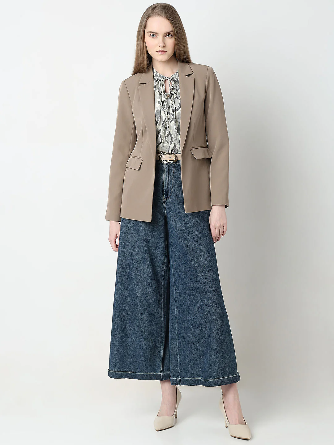 Camel Brown Tailored Blazer - Image 5