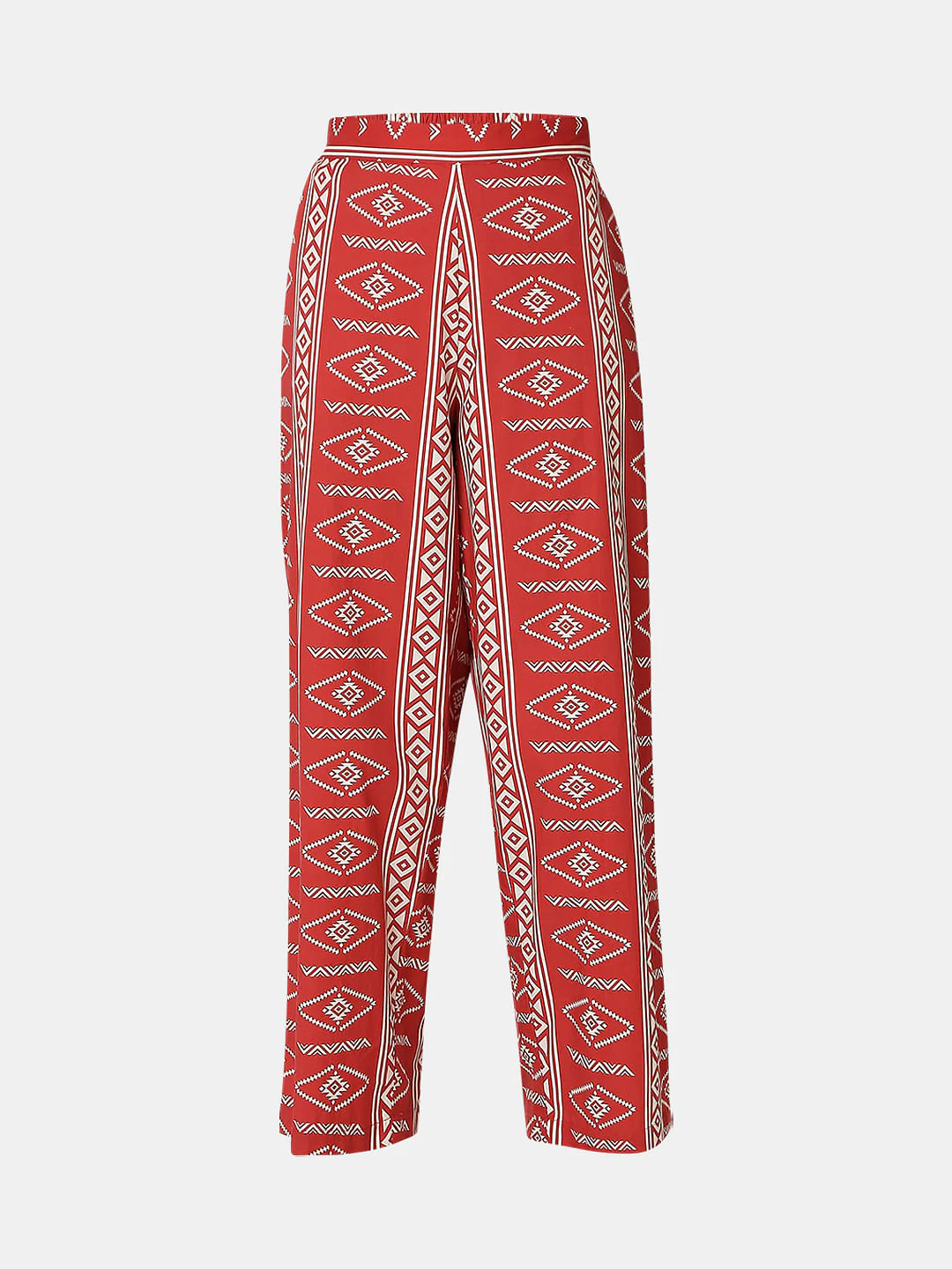 Rust Red Printed Co-Ord Set Pants - Image 7
