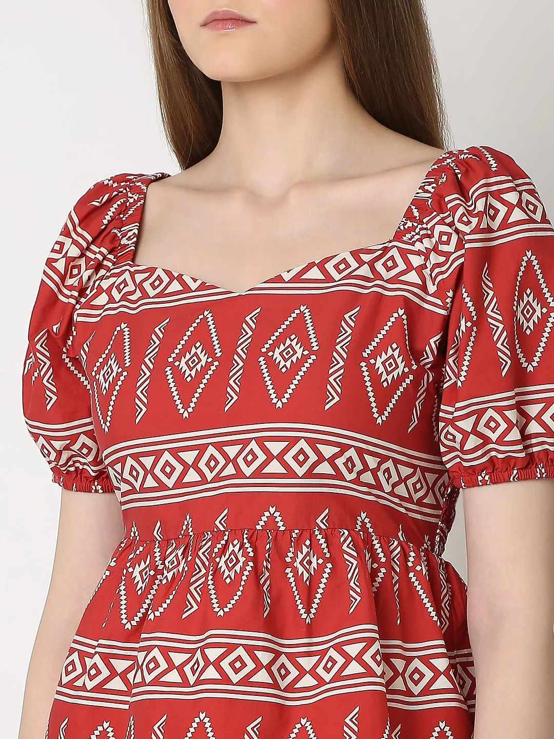 Rust Red Printed Co-Ord Set Top - Image 8