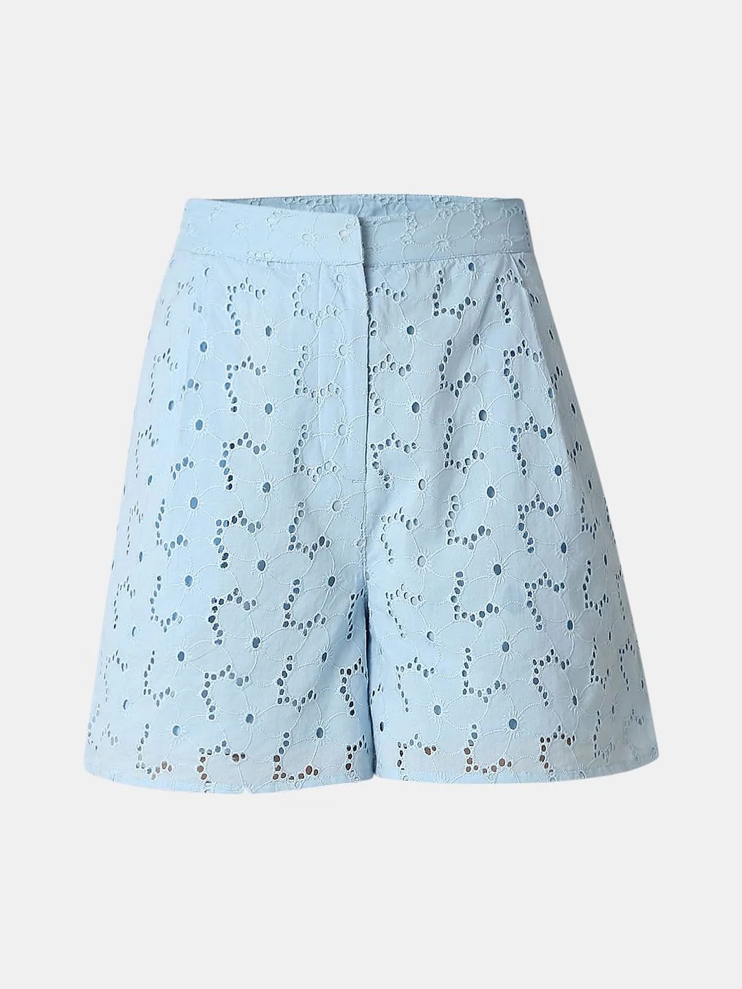 Blue Schiffli Co-Ord Set Shorts - Image 7