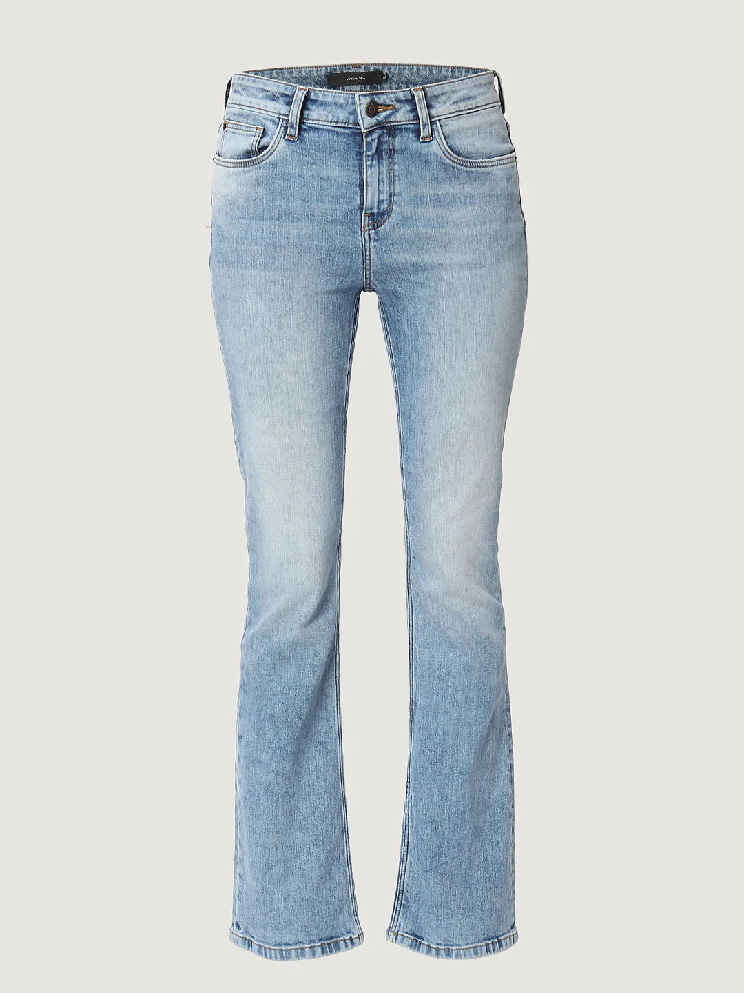 Blue Mid Rise Bootcut Jeans - Image 7