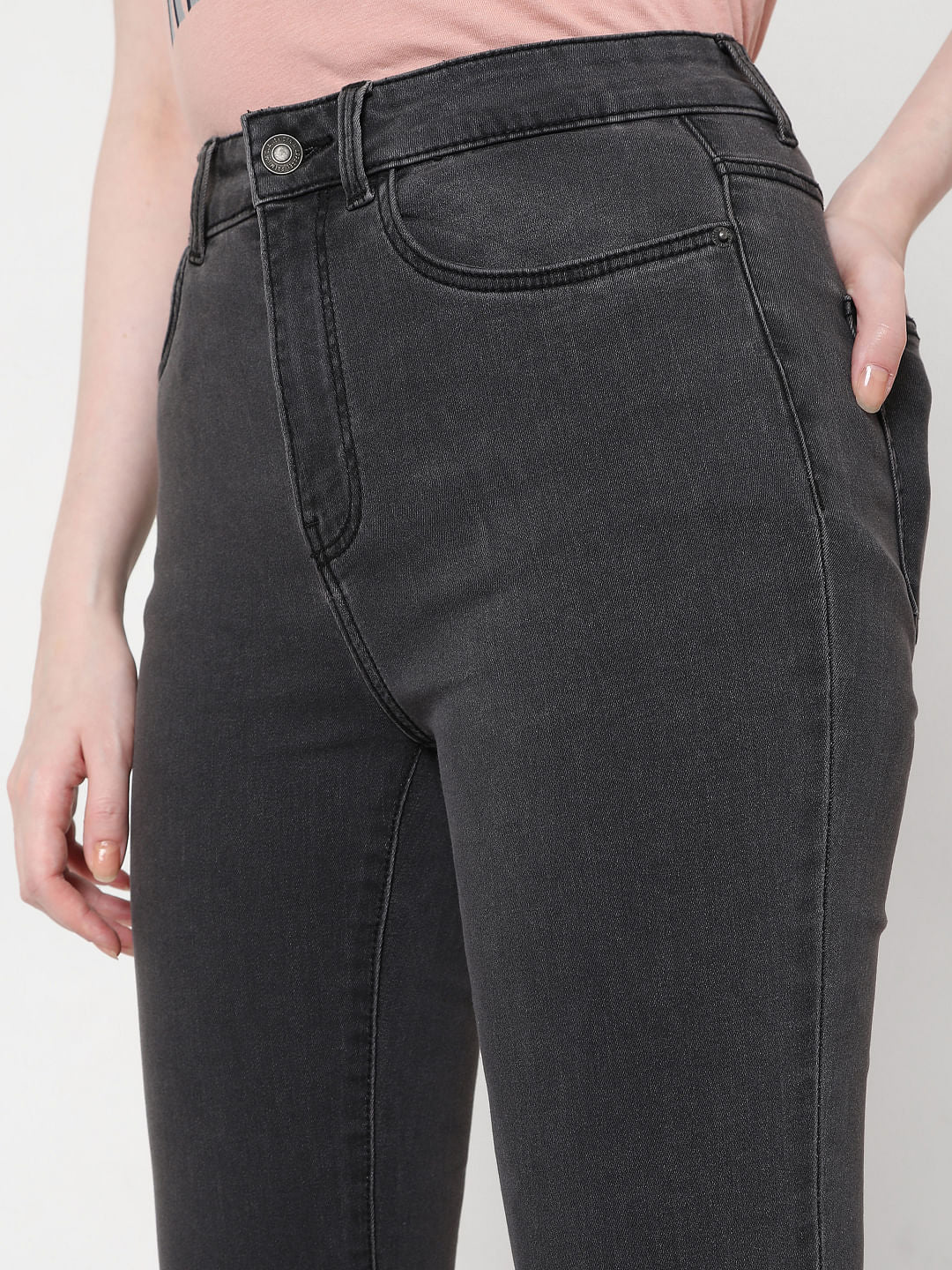 Black High Rise Bootcut Jeans - Image 5