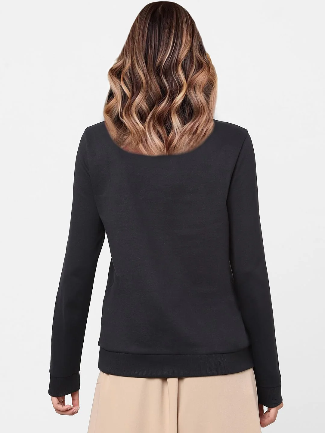 Black Graphic Print Sweatshirt - Image 3