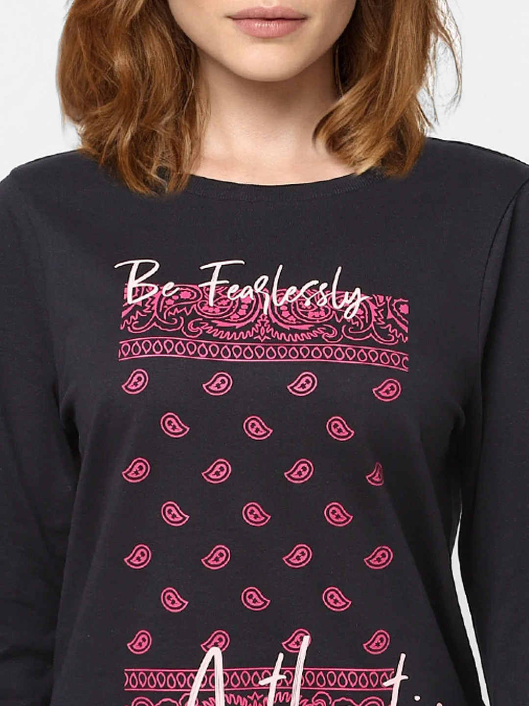 Black Graphic Print Sweatshirt - Image 5