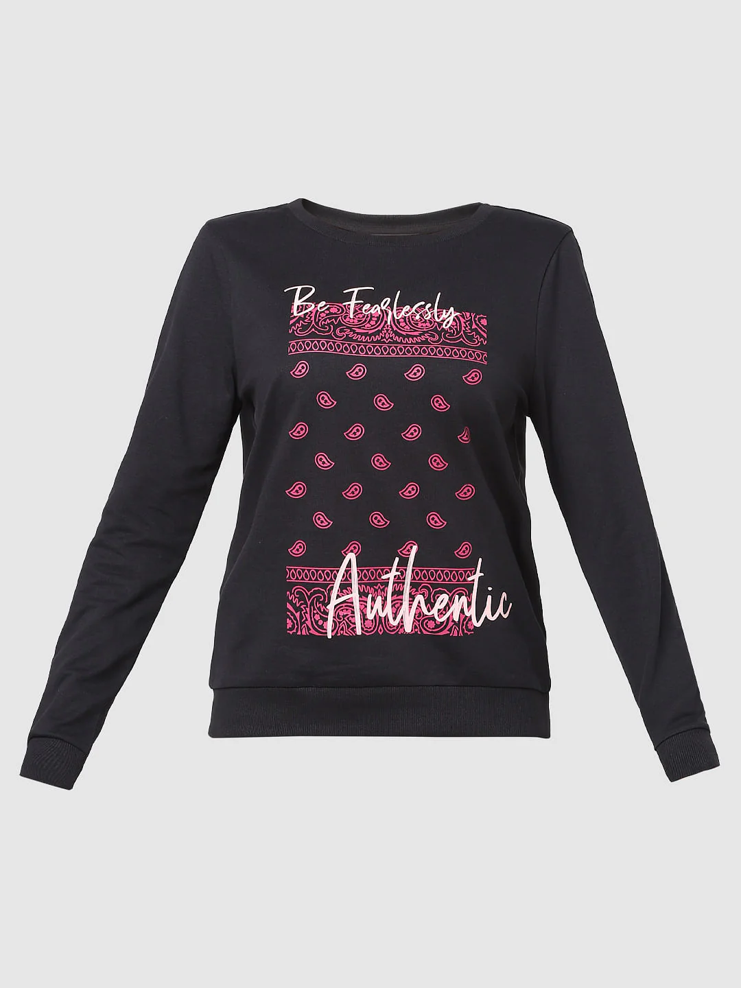 Black Graphic Print Sweatshirt - Image 6