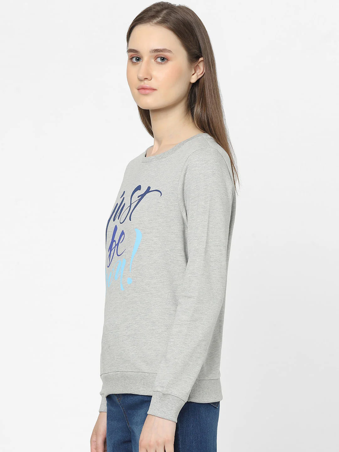Grey Typographic Print Sweatshirt - Image 2