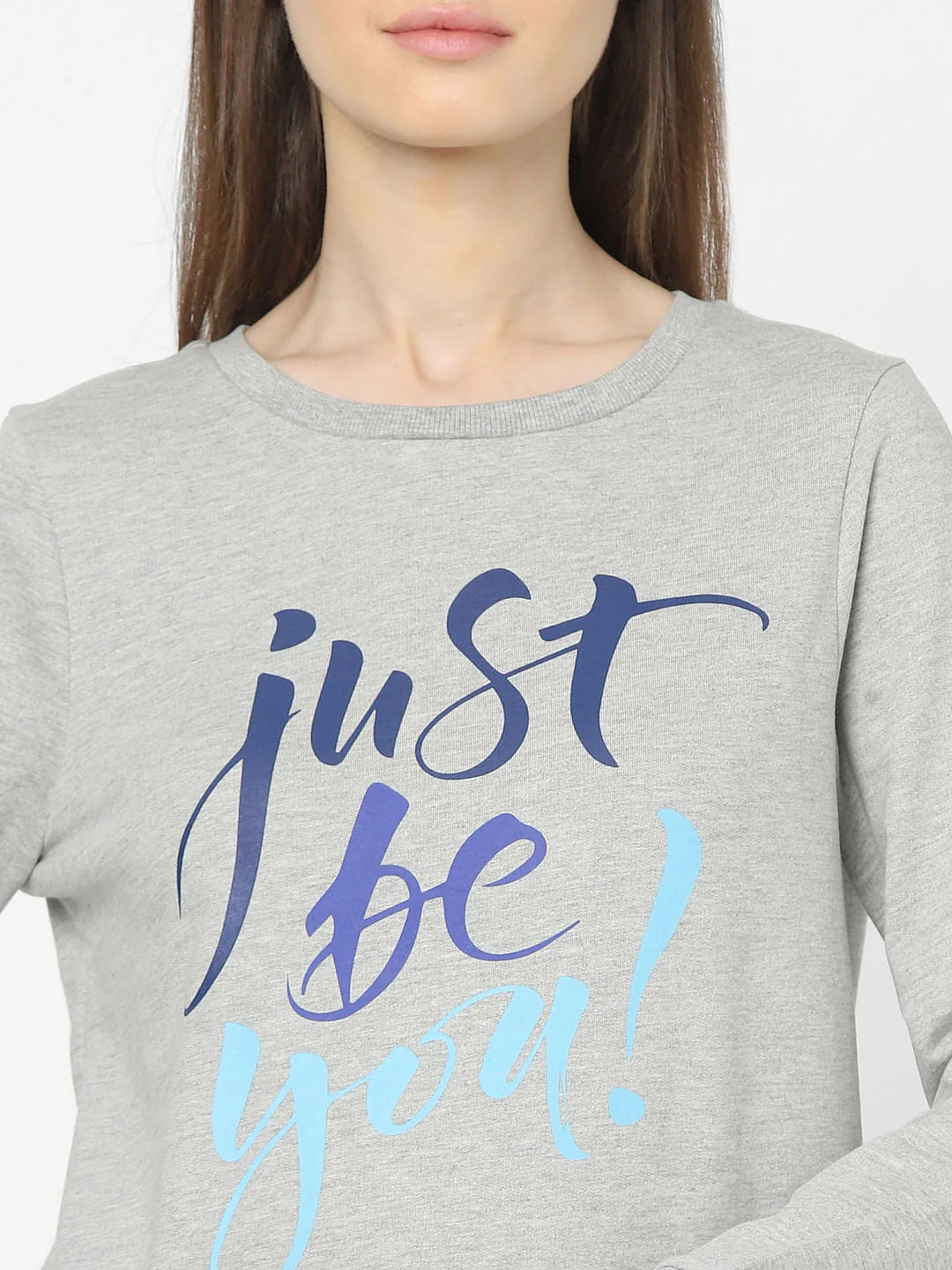 Grey Typographic Print Sweatshirt - Image 5