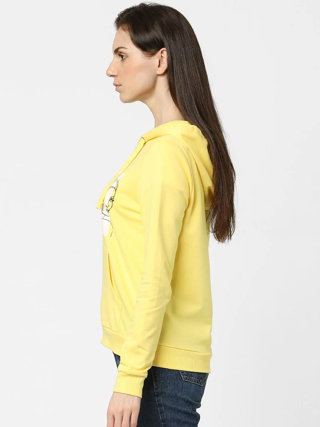 Yellow Graphic Print Sweatshirt - Image 2