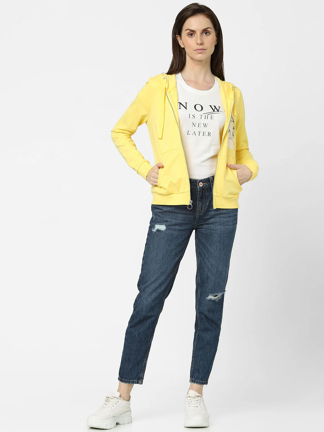 Yellow Graphic Print Sweatshirt - Image 4