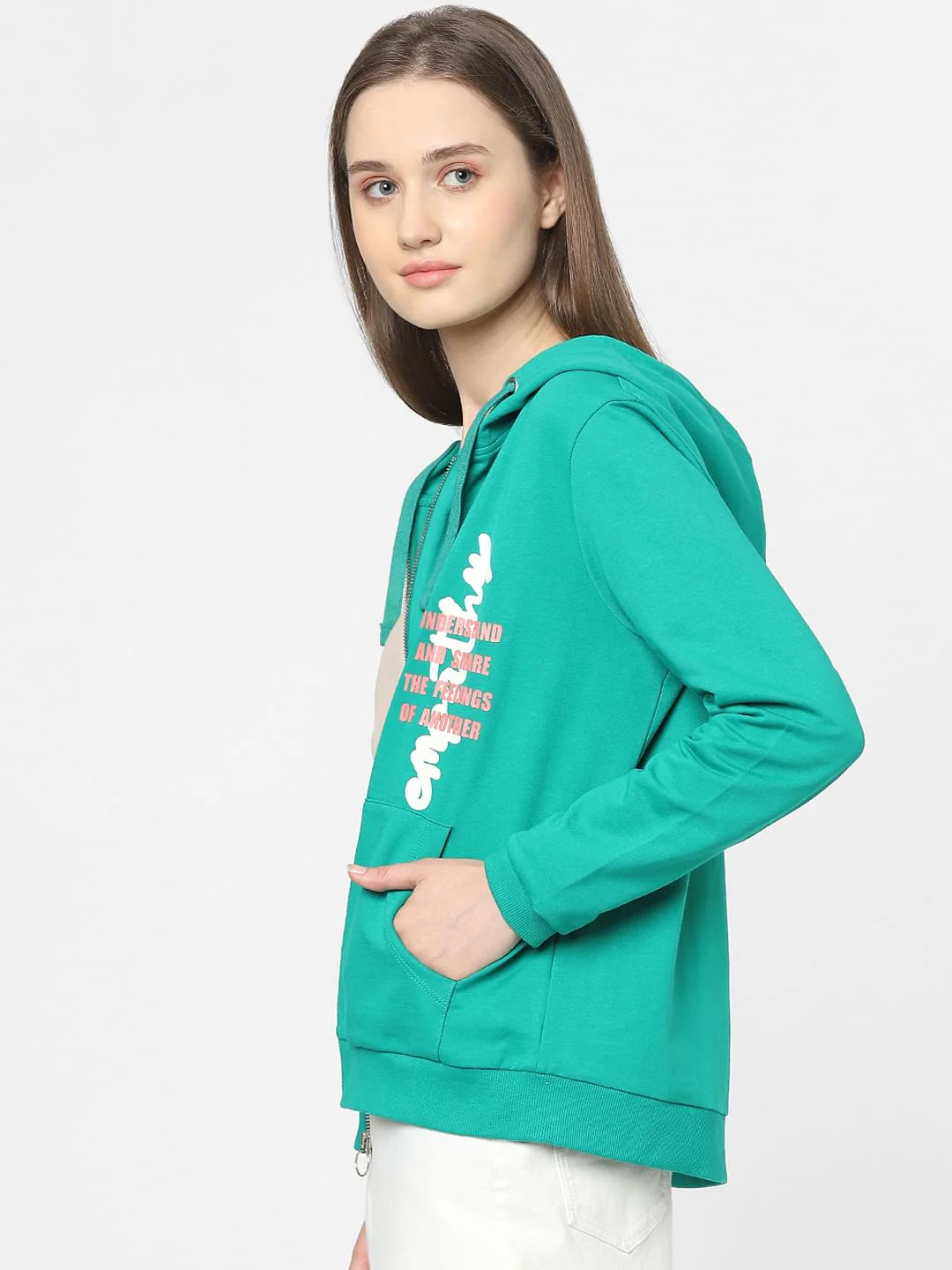 Green Graphic Print Sweatshirt - Image 2
