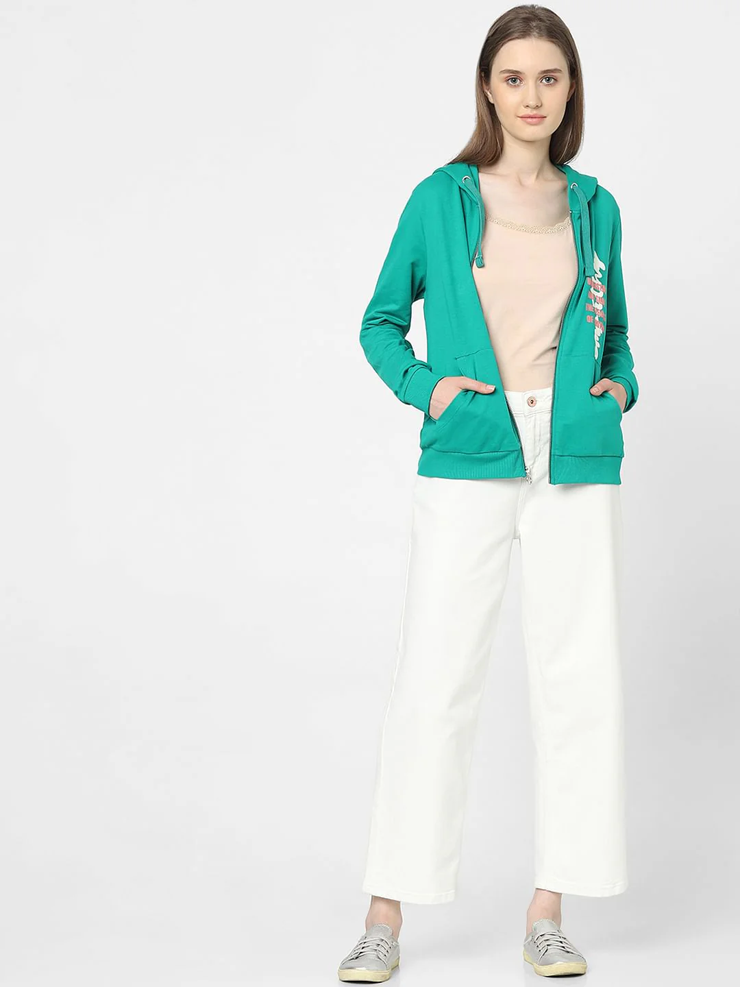Green Graphic Print Sweatshirt - Image 4