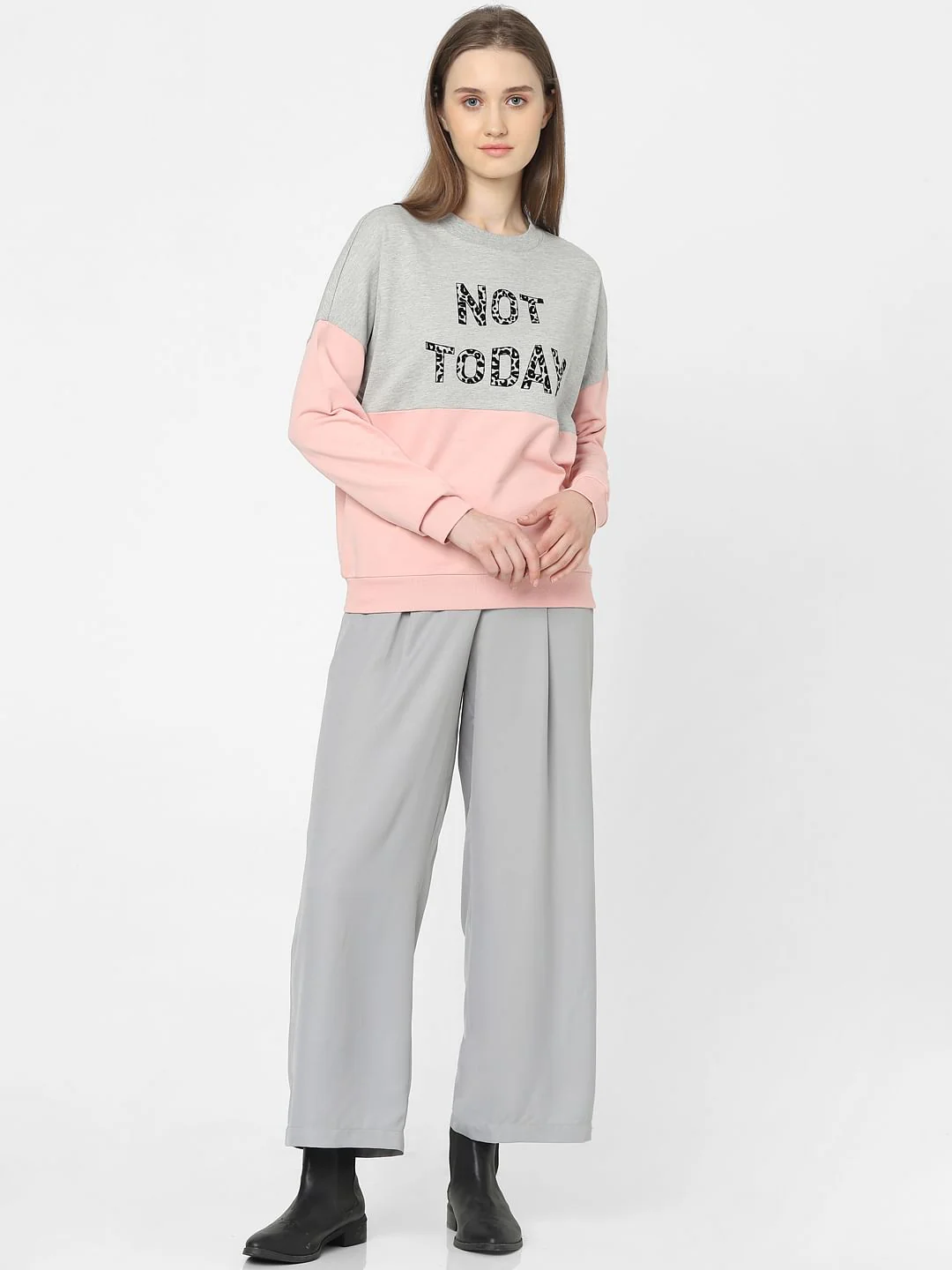 Pink Colourblocked Sweatshirt - Image 4