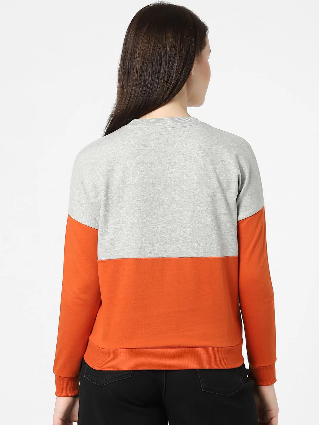 Orange Colourblocked Sweatshirt - Image 3