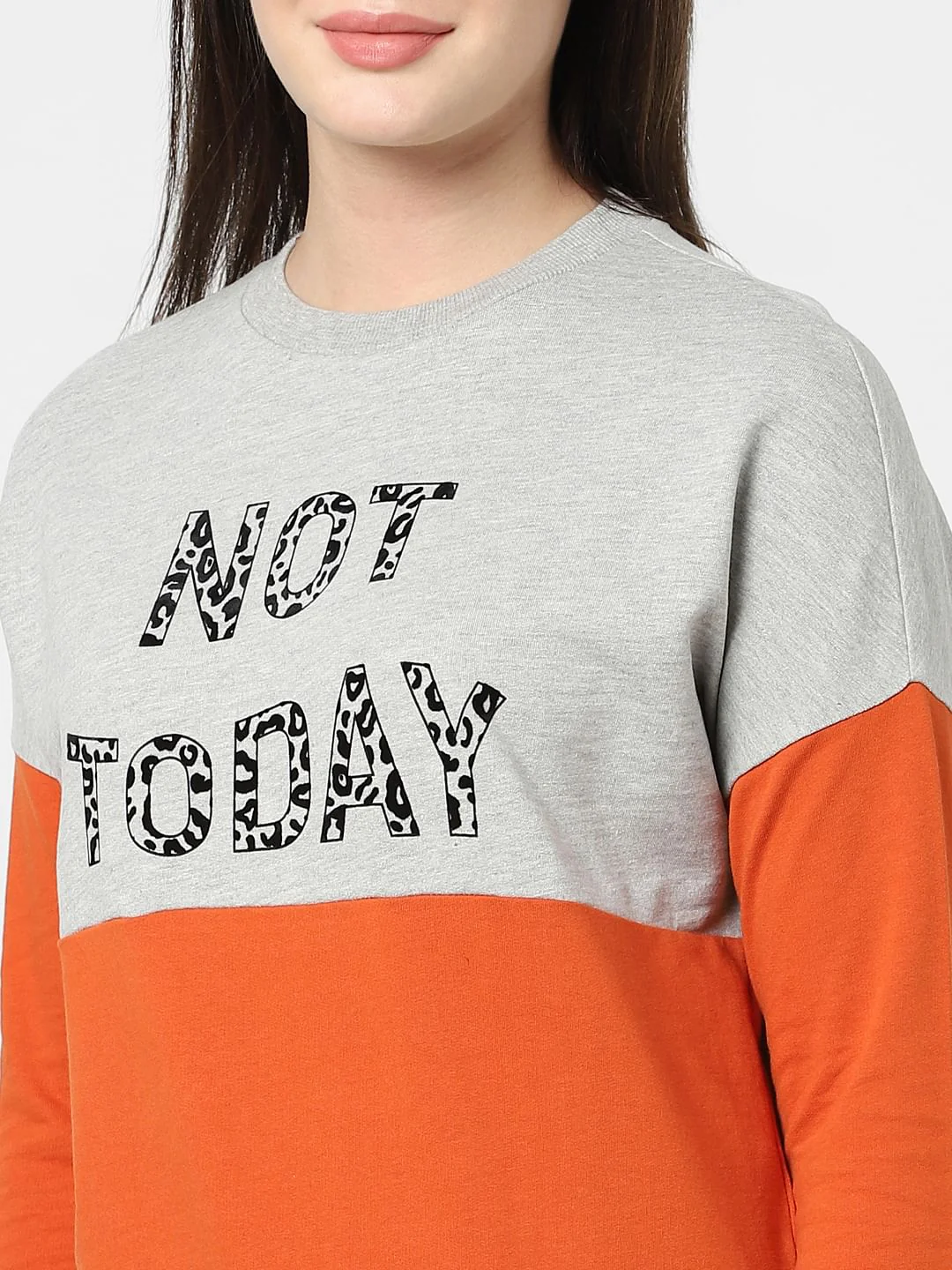 Orange Colourblocked Sweatshirt - Image 5